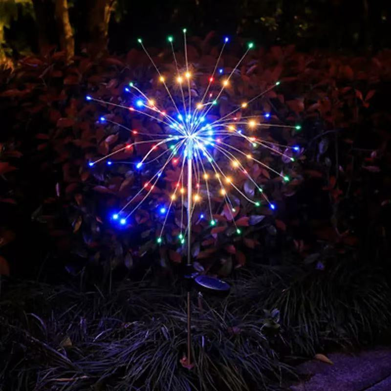 Solar Lights Outdoor Fireworks Lights, Dandelion Lights, Outdoor Lawn, Courtyard, Garden, Festival Party Decoration Lights