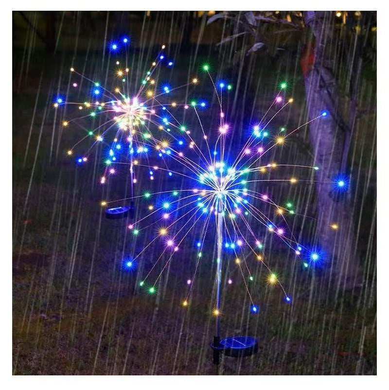 Solar Lights Outdoor Fireworks Lights, Dandelion Lights, Outdoor Lawn, Courtyard, Garden, Festival Party Decoration Lights