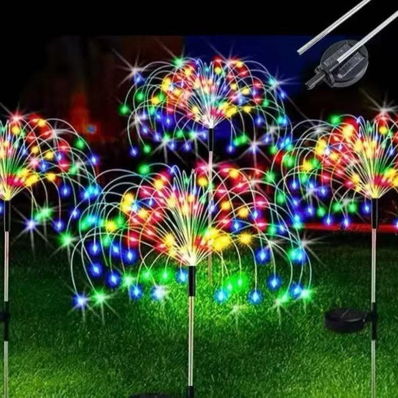 Solar Lights Outdoor Fireworks Lights, Dandelion Lights, Outdoor Lawn, Courtyard, Garden, Festival Party Decoration Lights
