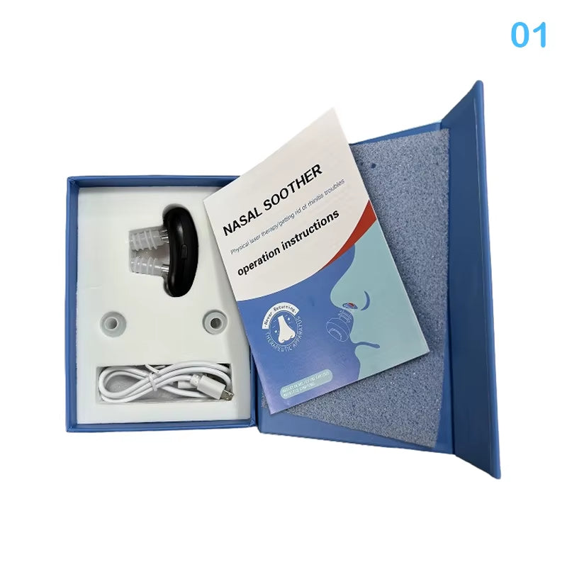 Smart Infrared Light Nose Massage Rhinitis Phototherapy Device Nasopharyngeal Care Laser Itchy Nose Relief Soothing Device